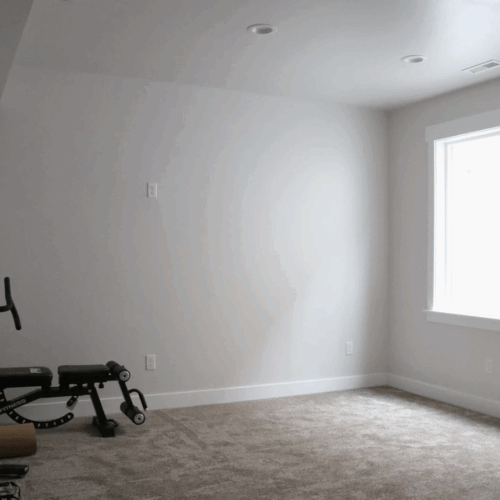 newly constructed workout room by pro worx construction in utah